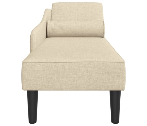 vidaXL zvilnis ar spilveniem, krēmkrāsas, audums