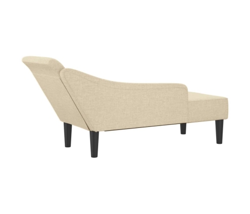 vidaXL zvilnis ar spilveniem, krēmkrāsas, audums