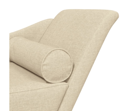 vidaXL zvilnis ar spilveniem, krēmkrāsas, audums