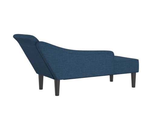 vidaXL zvilnis ar spilveniem, zils, audums