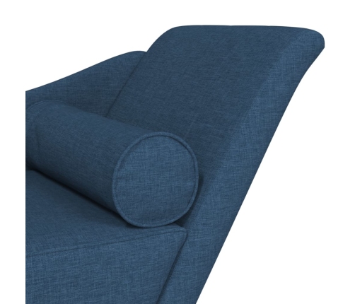 vidaXL zvilnis ar spilveniem, zils, audums