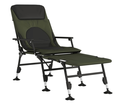 Makšķerēšanas Krēsls Ar Regulējamām Kājām, Saliekams, Zaļš Vidaxl