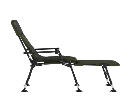 Makšķerēšanas Krēsls Ar Regulējamām Kājām, Saliekams, Zaļš Vidaxl