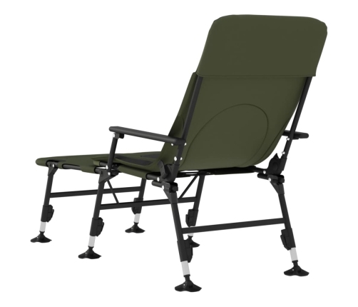 Makšķerēšanas Krēsls Ar Regulējamām Kājām, Saliekams, Zaļš Vidaxl