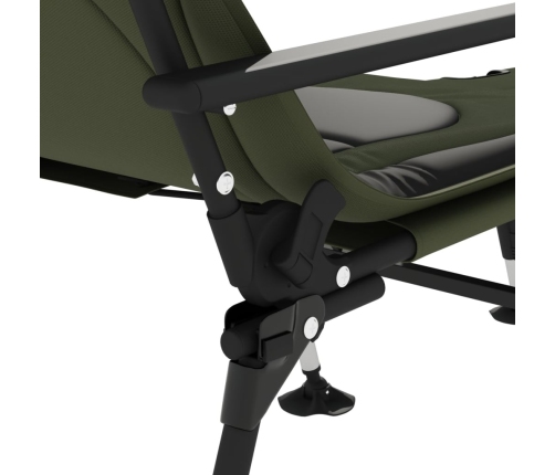 Makšķerēšanas Krēsls Ar Regulējamām Kājām, Saliekams, Zaļš Vidaxl