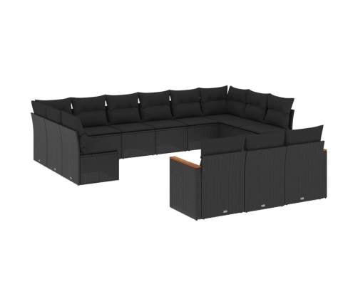 13-Daļīgs Dārza Dīvāna Komplekts Ar Matračiem, Pe Rotangpalma Vidaxl