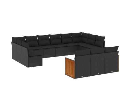 vidaXL 13-daļīgs dārza dīvāna komplekts ar matračiem, PE rotangpalma