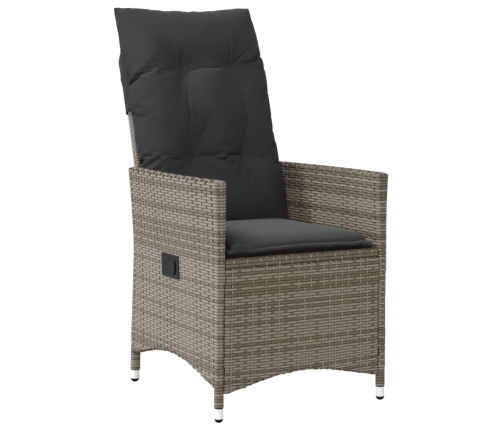 11-Daļīgs Bistro Mēbeļu Komplekts, Matrači, Pelēks Pe Vidaxl