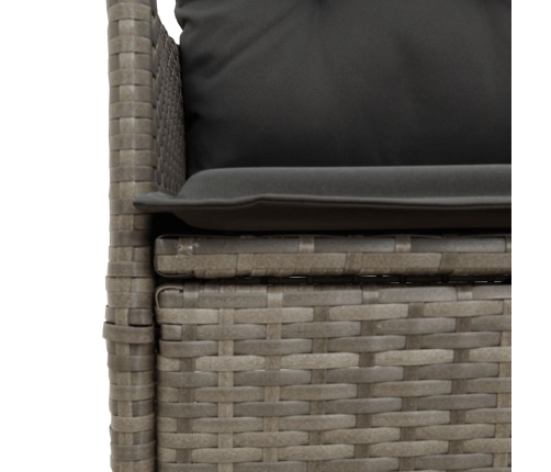 11-Daļīgs Bistro Mēbeļu Komplekts, Matrači, Pelēks Pe Vidaxl