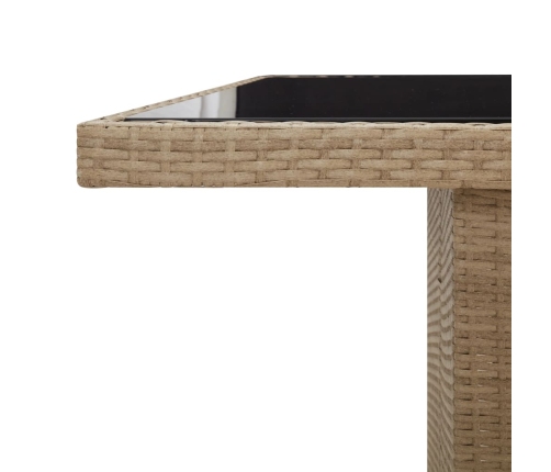 11Daļīgs Bistro Mēbeļu Komplekts, Matrači, Bēša Pe Rotangpalma Vidaxl