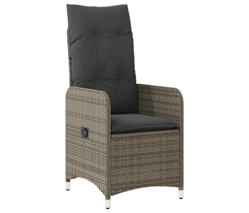 11-Daļīgs Bistro Mēbeļu Komplekts, Matrači, Pelēks Pe Vidaxl