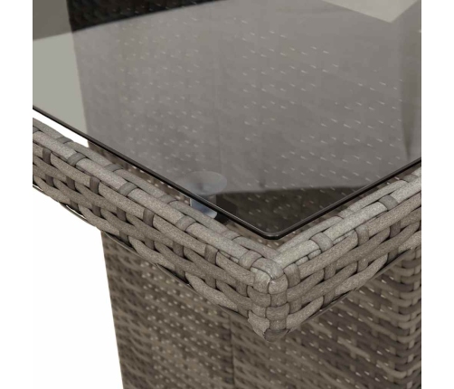 11-Daļīgs Bistro Mēbeļu Komplekts, Matrači, Pelēks Pe Vidaxl