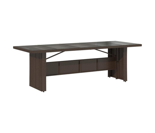 vidaXL 11daļīgs bistro mēbeļu komplekts, matrači, brūna PE rotangpalma