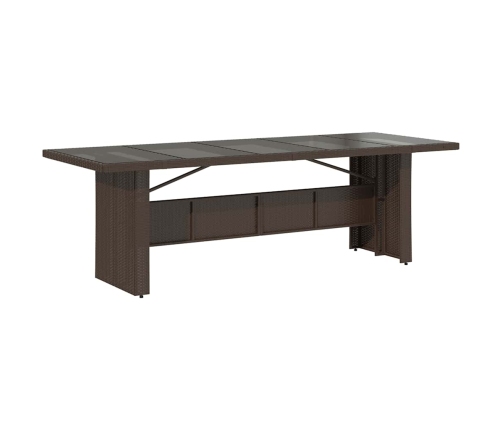 vidaXL 11daļīgs bistro mēbeļu komplekts, matrači, brūna PE rotangpalma