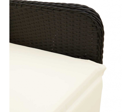 vidaXL 11daļīgs bistro mēbeļu komplekts, matrači, melna PE rotangpalma