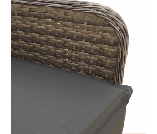 11-Daļīgs Bistro Mēbeļu Komplekts, Matrači, Pelēks Pe Vidaxl