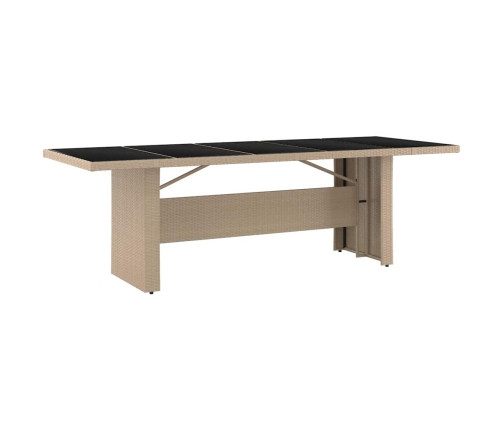 vidaXL 11daļīgs bistro mēbeļu komplekts, matrači, bēša PE rotangpalma