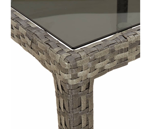 vidaXL 11-daļīgs dārza mēbeļu komplekts matrači, pelēka PE rotangpalma