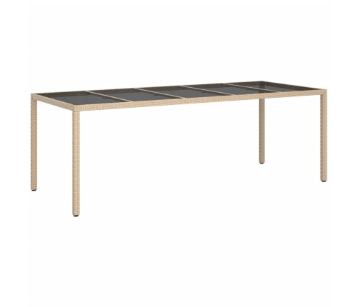 vidaXL 11-daļīgs dārza mēbeļu komplekts, matrači, bēša PE rotangpalma