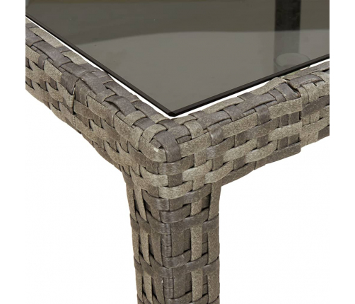 vidaXL 11-daļīgs dārza mēbeļu komplekts matrači, pelēka PE rotangpalma