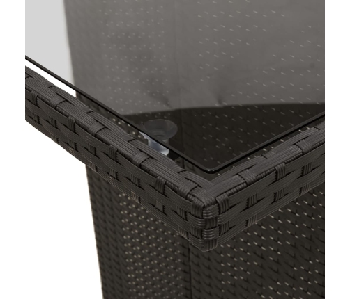 11-Daļīgs Dārza Mēbeļu Komplekts, Matrači, Melna Pe Rotangpalma Vidaxl