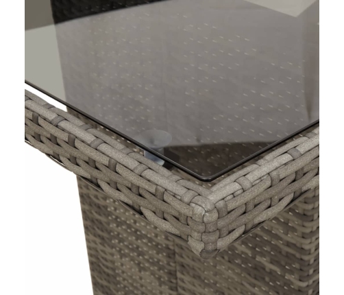 vidaXL 11-daļīgs dārza mēbeļu komplekts ar matračiem, PE rotangpalma