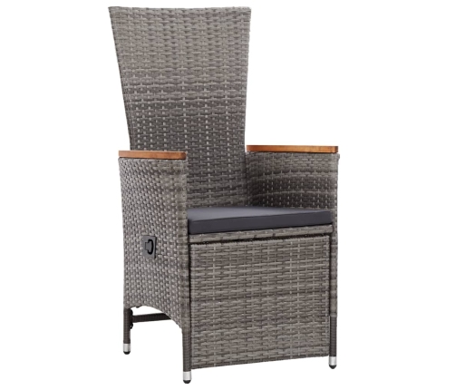 vidaXL 11-daļīgs dārza mēbeļu komplekts ar matračiem, PE rotangpalma