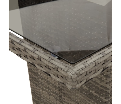 vidaXL 11-daļīgs dārza mēbeļu komplekts ar matračiem, PE rotangpalma