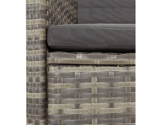 vidaXL 11-daļīgs dārza mēbeļu komplekts ar matračiem, PE rotangpalma