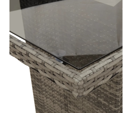 vidaXL 11-daļīgs dārza mēbeļu komplekts ar matračiem, PE rotangpalma