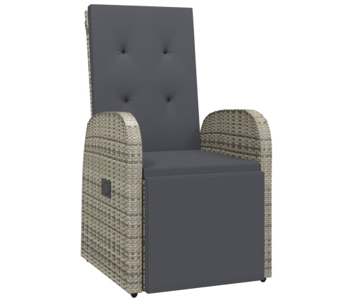 vidaXL 11-daļīgs dārza mēbeļu komplekts ar matračiem, PE rotangpalma