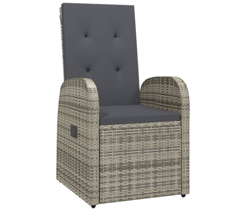 vidaXL 11-daļīgs dārza mēbeļu komplekts ar matračiem, PE rotangpalma