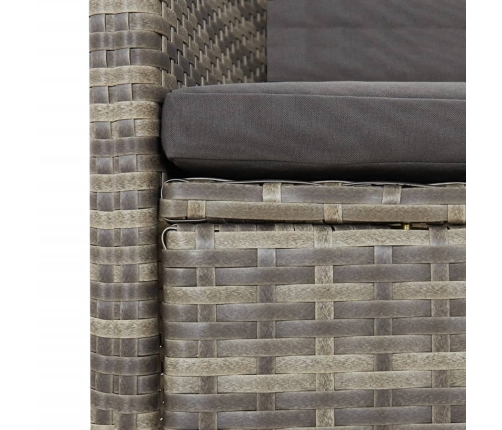 vidaXL 11-daļīgs dārza mēbeļu komplekts ar matračiem, PE rotangpalma