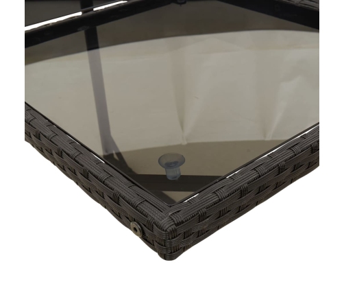 vidaXL 11-daļīgs dārza mēbeļu komplekts, matrači, melna PE rotangpalma