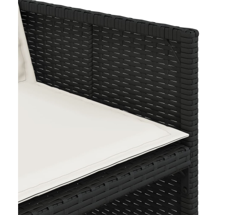vidaXL 11-daļīgs dārza mēbeļu komplekts, matrači, melna PE rotangpalma