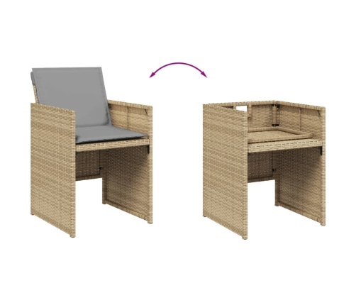 11-Daļīgs Virtuves Mēbeļu Komplekts Ar Matračiem,Pe Rotangpalma Vidaxl