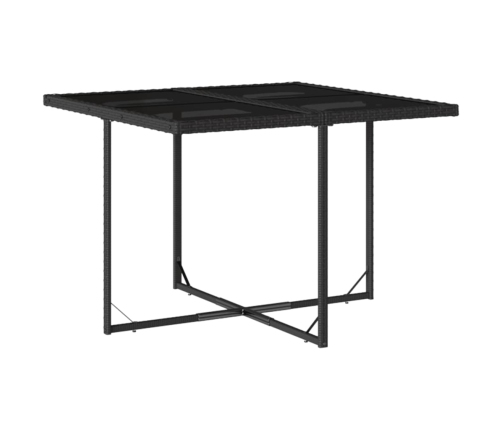 11-Daļīgs Dārza Mēbeļu Komplekts, Matrači, Melna Pe Rotangpalma Vidaxl