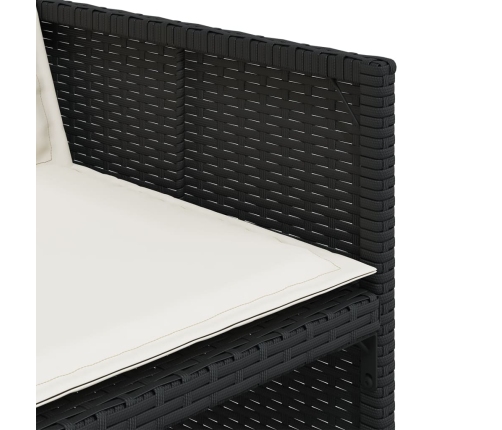 11-Daļīgs Dārza Mēbeļu Komplekts, Matrači, Melna Pe Rotangpalma Vidaxl