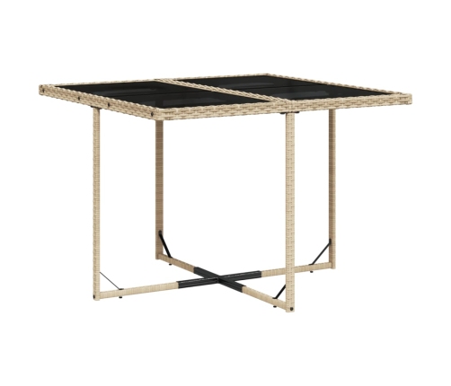 11-Daļīgs Dārza Mēbeļu Komplekts, Matrači, Bēša Pe Rotangpalma Vidaxl