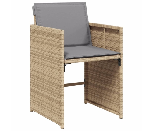 11-Daļīgs Virtuves Mēbeļu Komplekts Ar Matračiem,Pe Rotangpalma Vidaxl