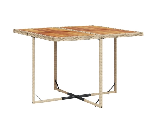 vidaXL 11-daļīgs dārza mēbeļu komplekts, matrači, bēša PE rotangpalma