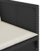 vidaXL 13-daļīgs dārza mēbeļu komplekts ar matračiem, melns PE