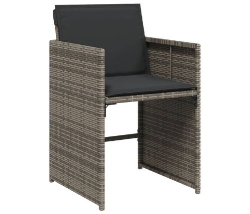 vidaXL 11-daļīgs dārza mēbeļu komplekts ar matračiem, PE rotangpalma