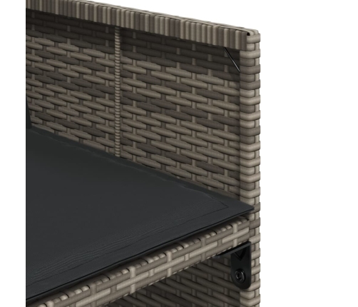 vidaXL 11-daļīgs dārza mēbeļu komplekts ar matračiem, PE rotangpalma