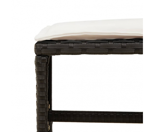 vidaXL 11-daļīgs dārza mēbeļu komplekts, matrači, melna PE rotangpalma