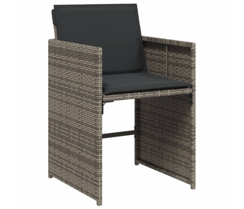 vidaXL 11-daļīgs dārza mēbeļu komplekts ar matračiem, PE rotangpalma