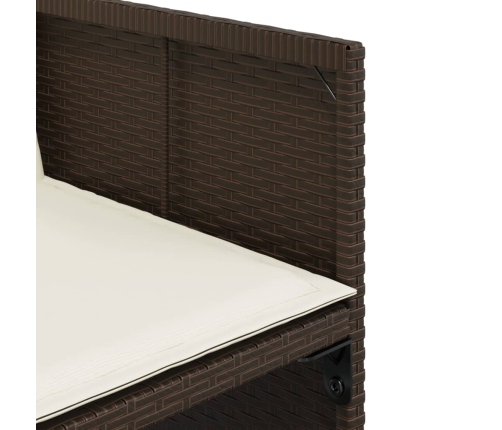 vidaXL 11-daļīgs dārza mēbeļu komplekts, matrači, brūna PE rotangpalma