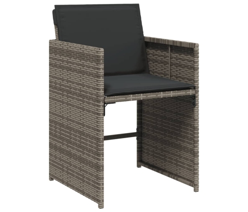 vidaXL 11-daļīgs dārza mēbeļu komplekts ar matračiem, PE rotangpalma