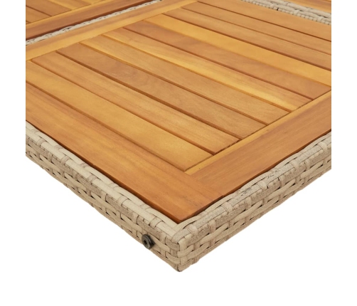 vidaXL 11-daļīgs dārza mēbeļu komplekts, matrači, bēša PE rotangpalma