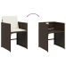 vidaXL 17-daļīgs dārza mēbeļu komplekts, matrači, brūna PE rotangpalma